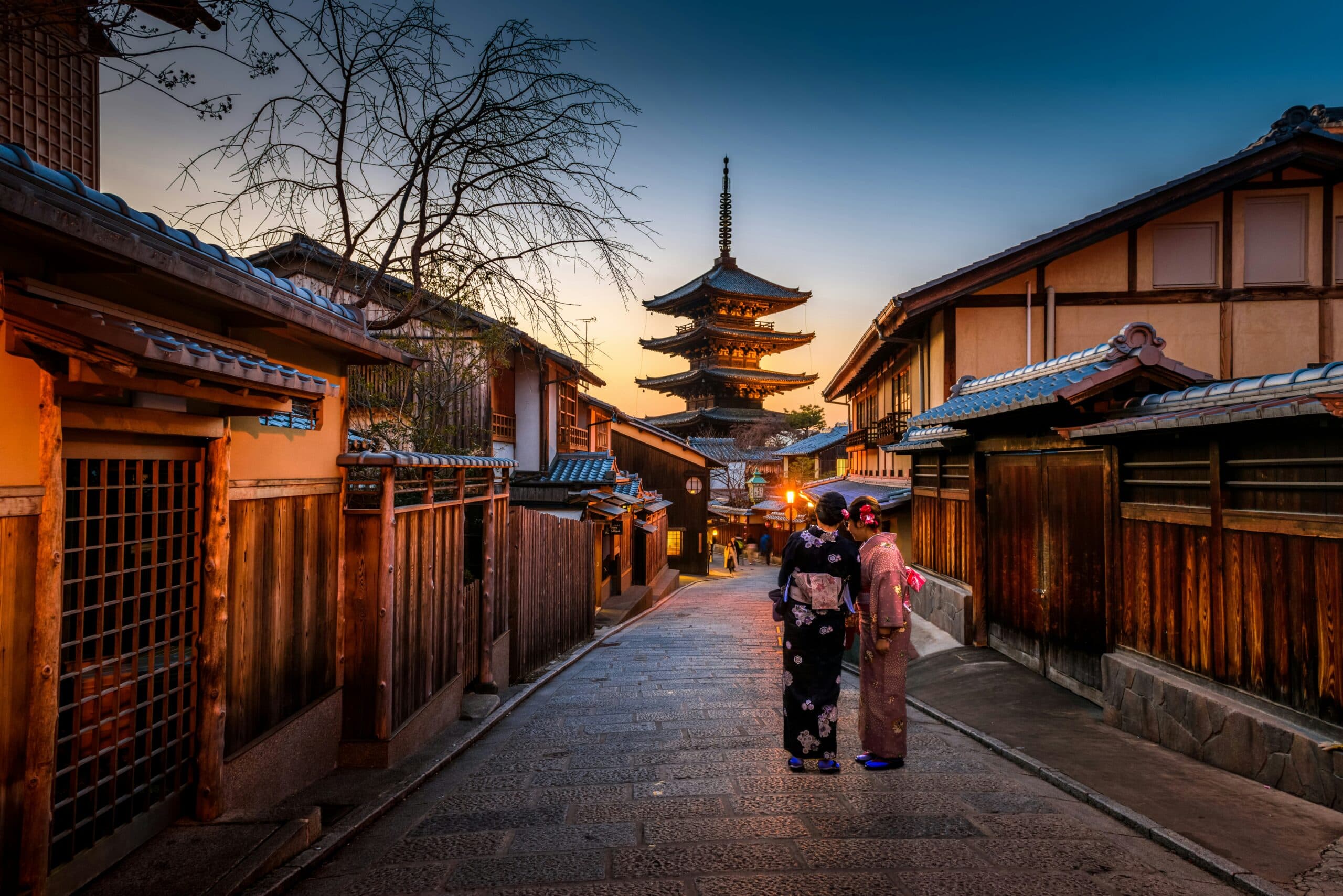 京都の伝統的な街並み